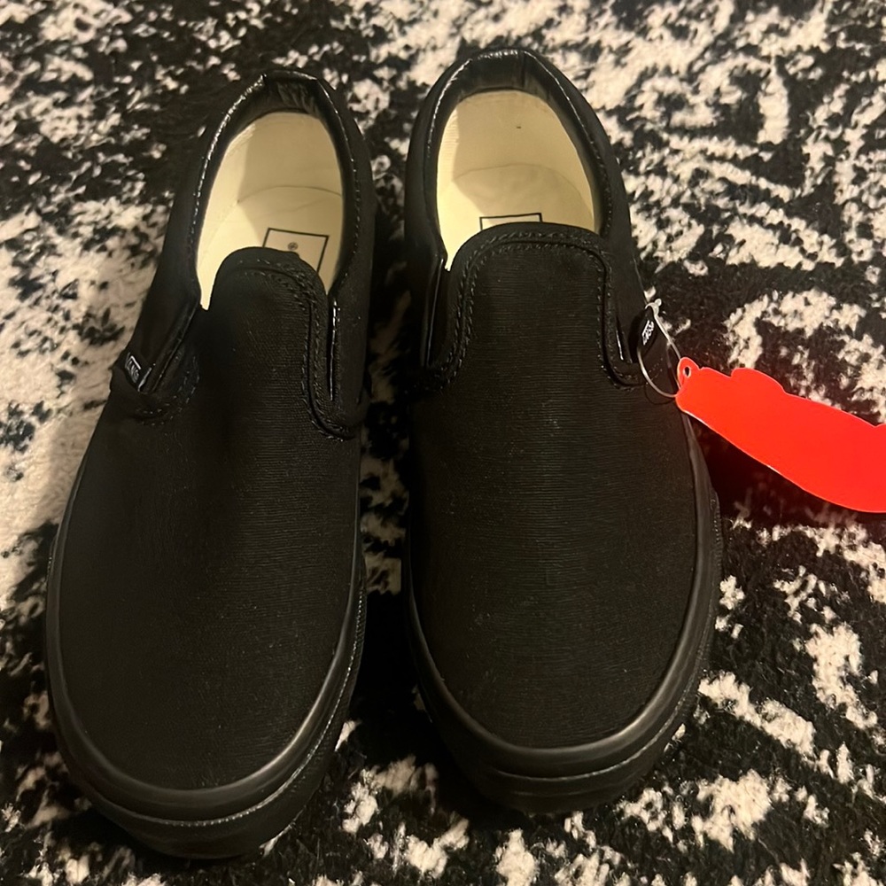 Boys vans black slip on size 1.5